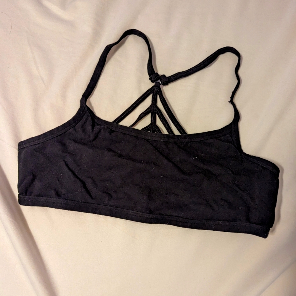 Pink black bralette
